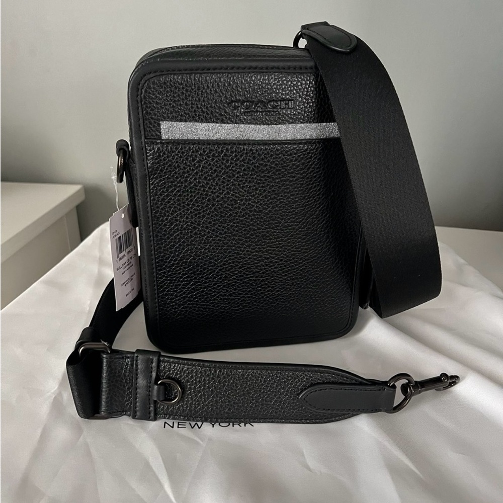 Coach Black Leather Messenger Bag